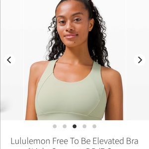 Lululemon free to be elevated light support DD/DDD cup